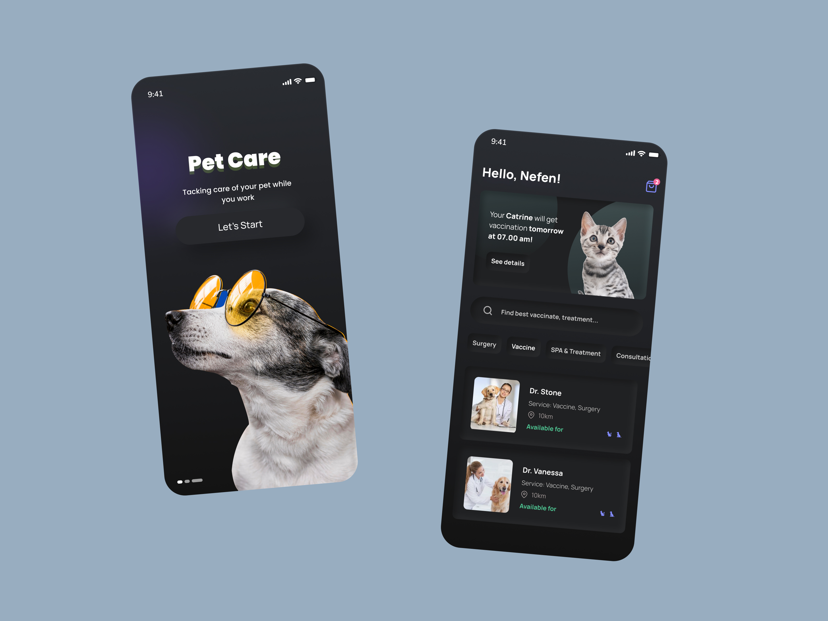 Pet Care App UI